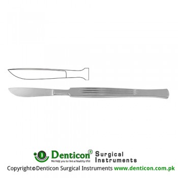 Dissecting Knife / Opreating Knife Bellied Blade - Fig. 4 Stainless Steel, 14 cm - 5 1/2"